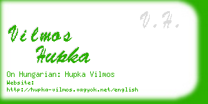 vilmos hupka business card